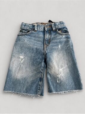 Embroidered Children’s Place Y2K  '89' Light Blue Denim Shorts